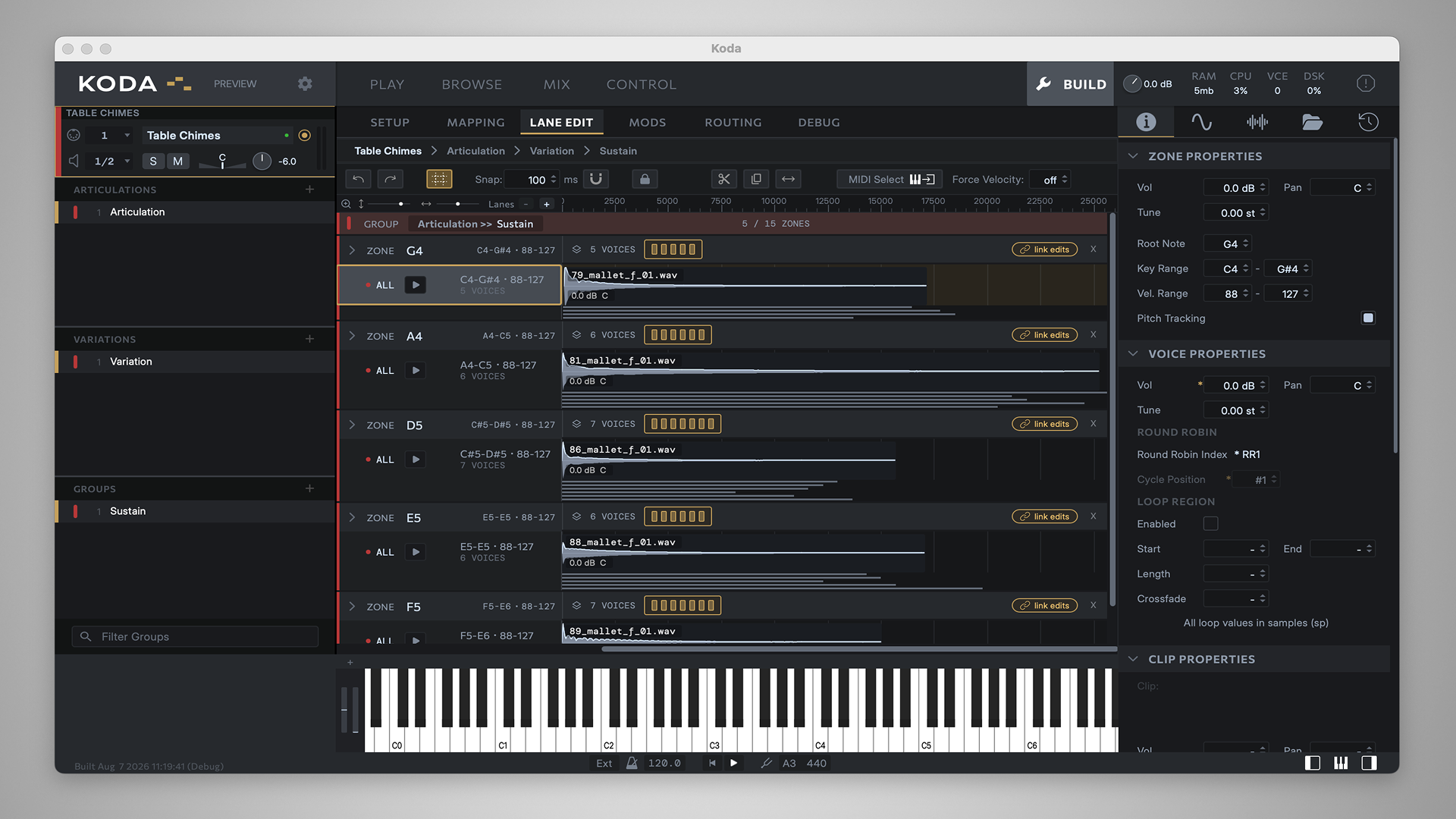 The KODA Lane Edit view. Hover a region to name it; click to jump to its section.