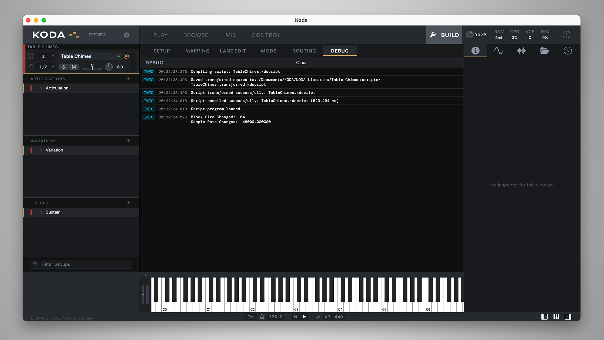 The KODA Debug Console. Hover a region to name it; click to jump to its section.