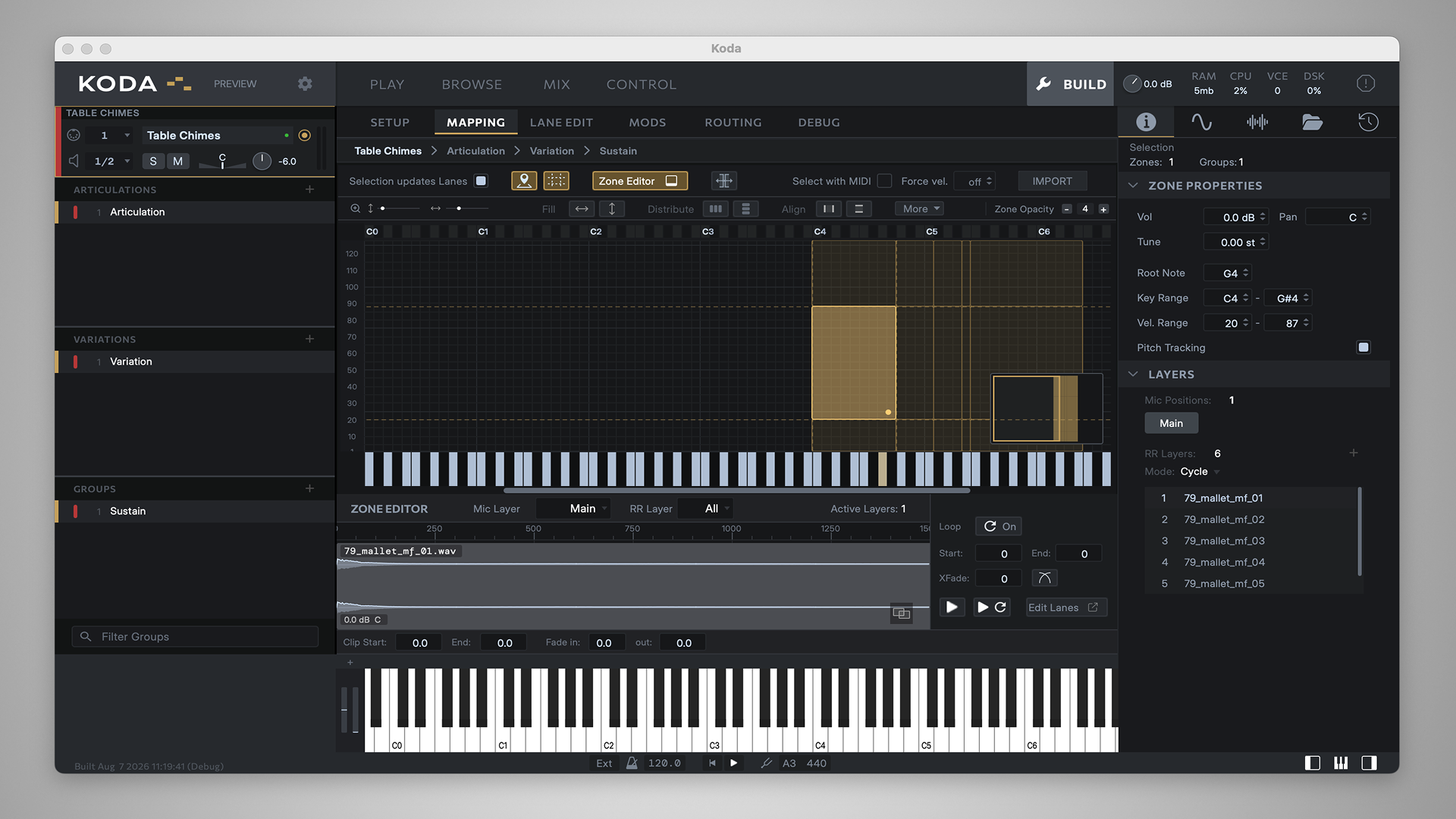 The KODA Zone Editor. Hover a region to name it; click to jump to its section.