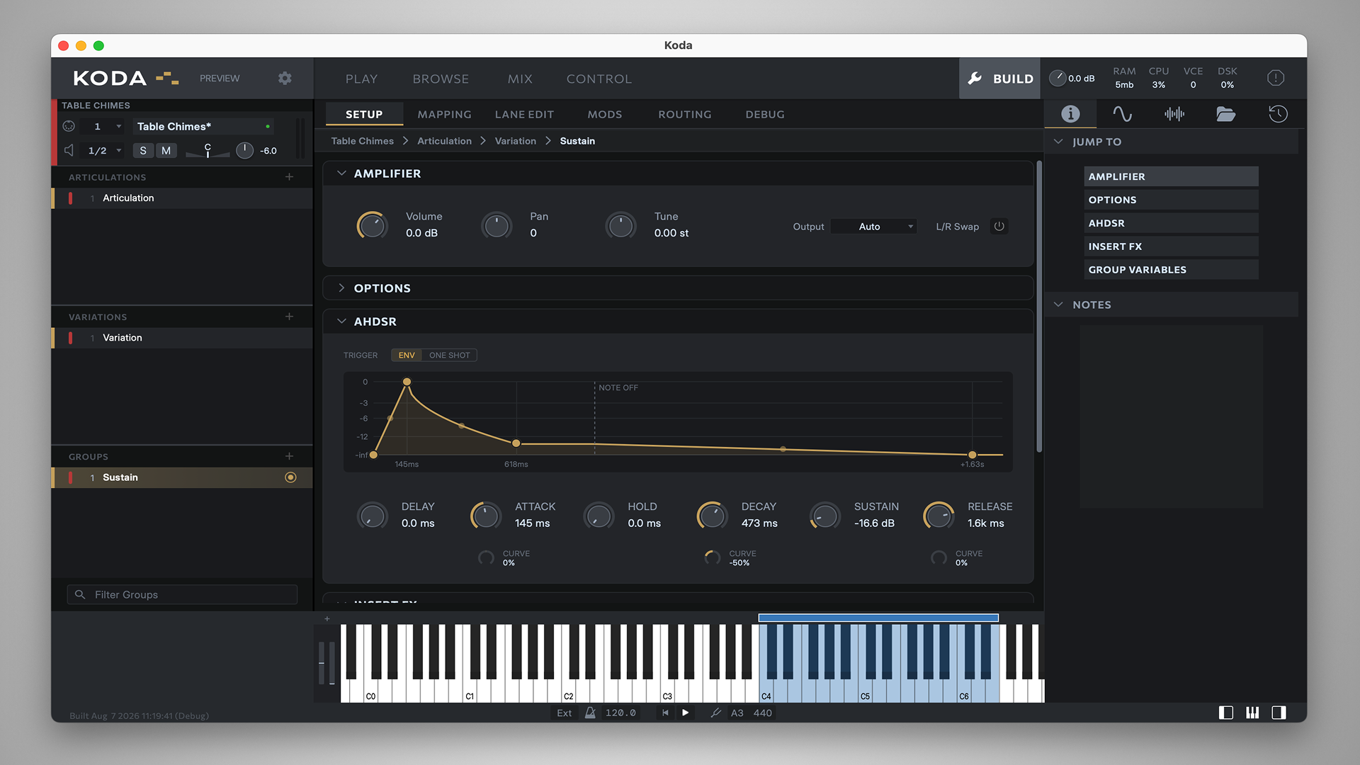 KODA module headers. Hover a region to name it; click to jump to its section.